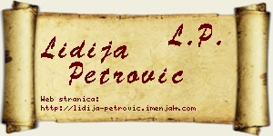 Lidija Petrović vizit kartica
